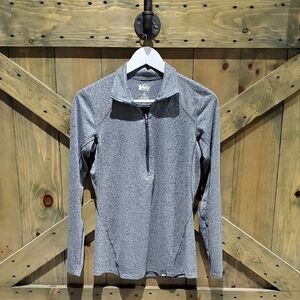 REI Gray Quarter-Zip Pullover